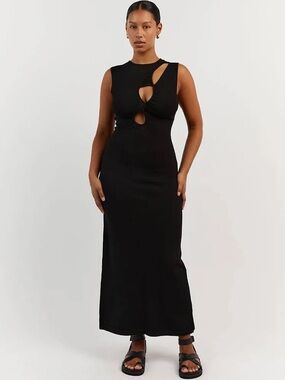 dissh hudson black sleeveless maxi dress Second-Hand DISSH Black Dress UK 10